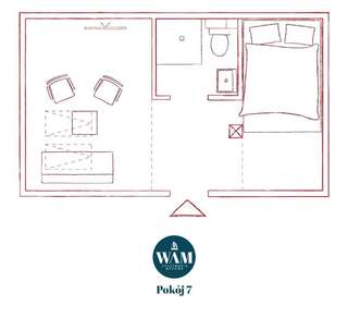 Проживание в семье WAM Rooms Гижицко Двухместный номер с 1 кроватью и собственной ванной комнатой-7